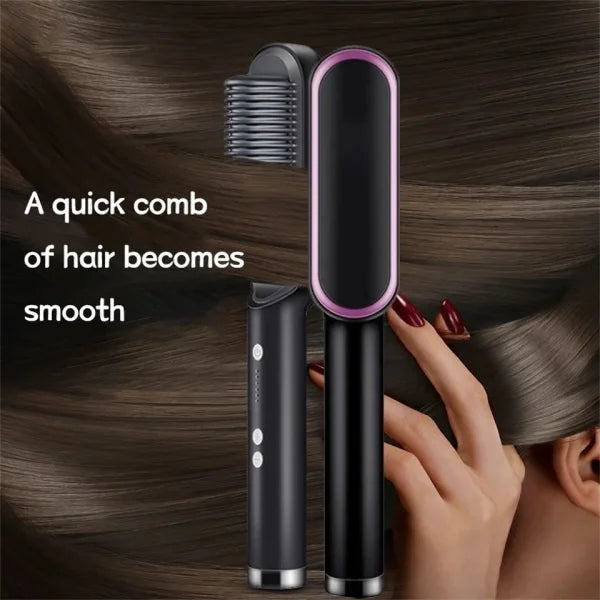 Electric Hair Straightening & Curling Comb/brush – Dual-purpose Professional Hair Styler