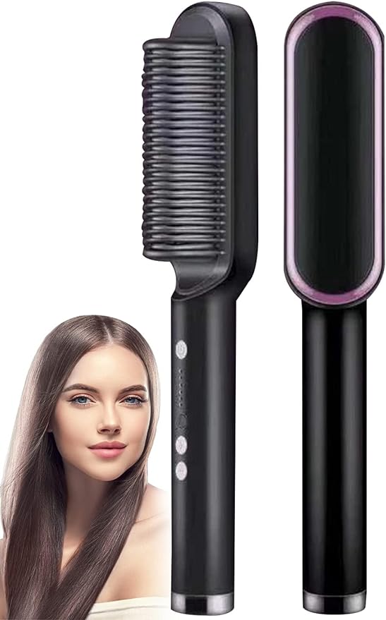 Electric Hair Straightening & Curling Comb/brush – Dual-purpose Professional Hair Styler