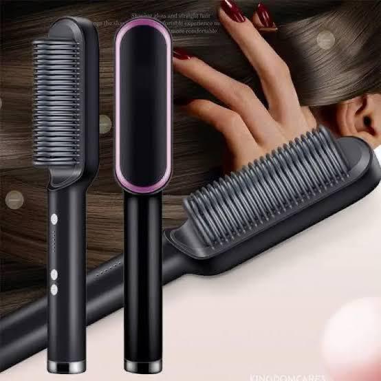 Electric Hair Straightening & Curling Comb/brush – Dual-purpose Professional Hair Styler
