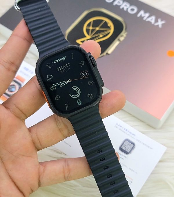 Sm90 Pro Max Super Luxury Smart Watch | Slim Body Rubber Strap Wrist Watch