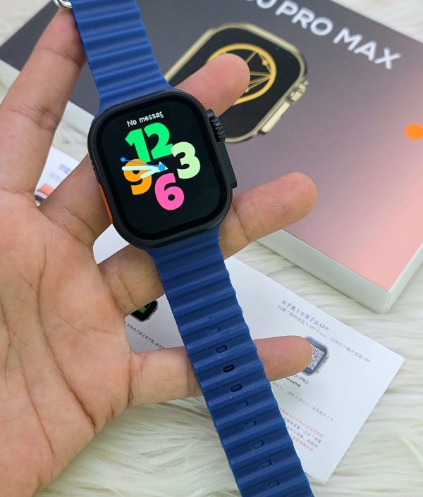 Sm90 Pro Max Super Luxury Smart Watch | Slim Body Rubber Strap Wrist Watch
