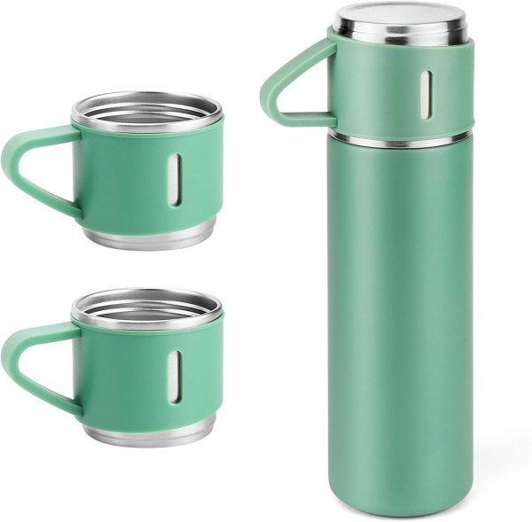 Stainless Steel Vacuum Flask Set. Vacuum Insulated Bottle