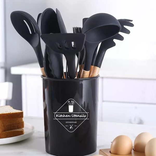 12 Pcs Silicone Cooking Utensil Set | Heat Resistant Kitchen Non Toxic utensils