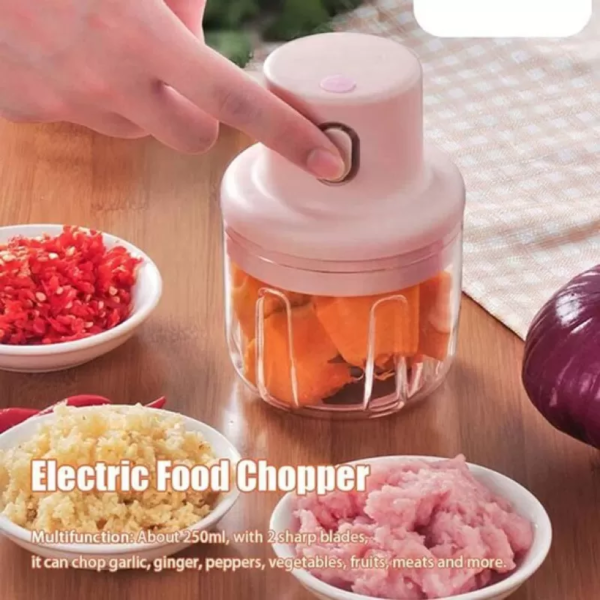 250 ml Single Bowl Usb Rechargeable Mini Grinder | Food Chopper