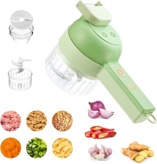 4 In 1 Handheld Hammer Electric Vegetable Cutter | Portable food chopper