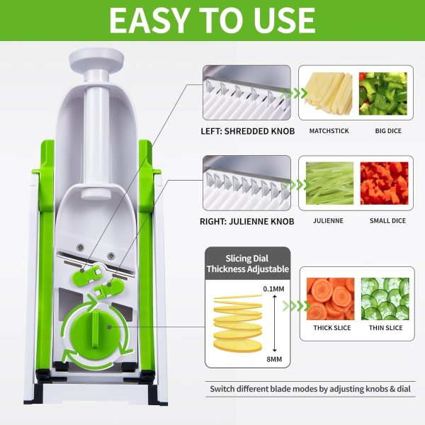 4 In 1 Vegetable Cutter | Adjustable Multi-function Vertical Vegetable Cutter