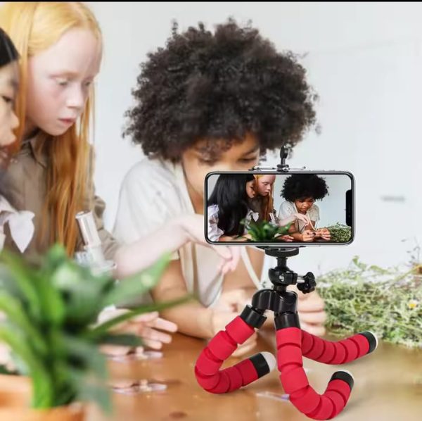 Adjustable Octopus Tripod Plus Mobile Holder | Flexible Tripod Stand With Mobile Holder
