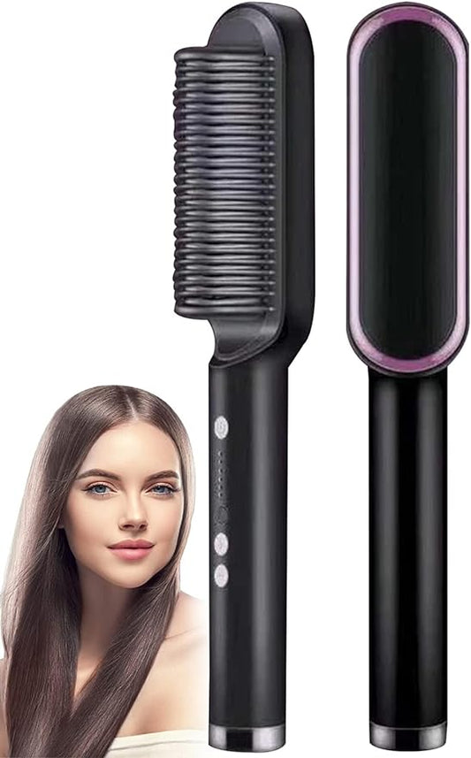 Electric Hair Straightening & Curling Comb/brush – Dual-purpose Professional Hair Styler