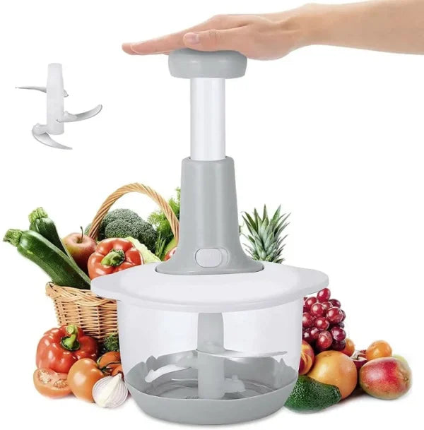 Manual Hand Push Chopper | Multi-functional Vegetable Meat Grinder, Grater, Chopper -2l
