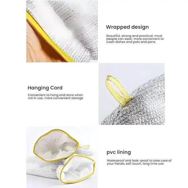 1 pc Dishwashing Gloves | Dishwashing Rags For Wet And Dry | Non-scratch gloves For Washing Dishes, Kitchen