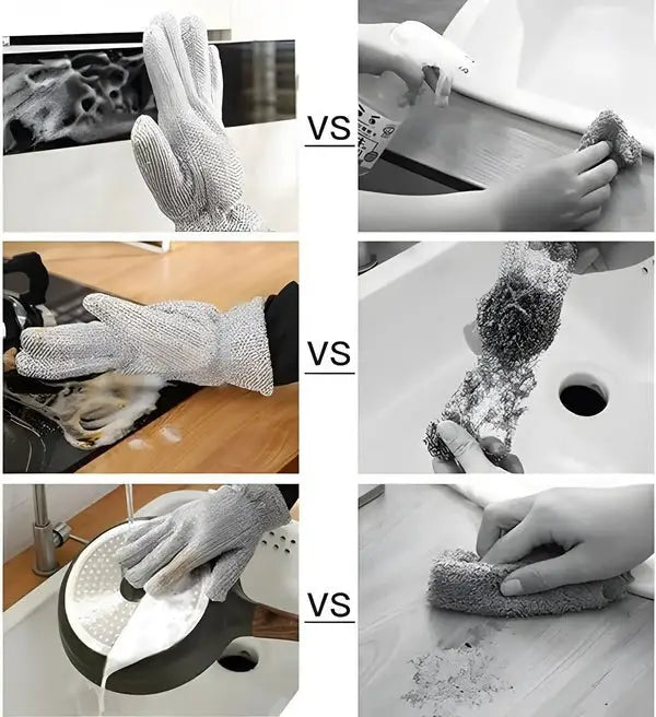 1 pc Dishwashing Gloves | Dishwashing Rags For Wet And Dry | Non-scratch gloves For Washing Dishes, Kitchen