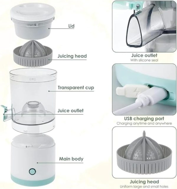Portable Electric Hands-free Rechargeable Juicer Machine |  Juicer And Squeezer