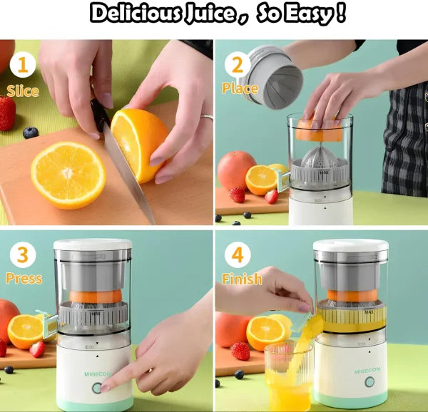Portable Electric Hands-free Rechargeable Juicer Machine |  Juicer And Squeezer