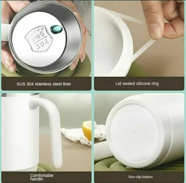 500 ml Stainless Steel Coffee Mug | Insulated Coffee Mug With Handle | Premium Clear Cap Mug With Lid