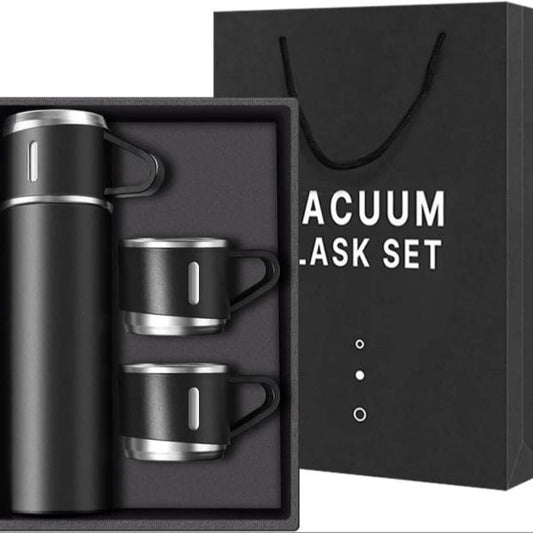 Stainless Steel Vacuum Flask Set. Vacuum Insulated Bottle