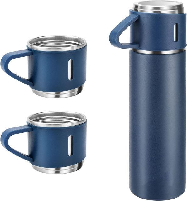 Stainless Steel Vacuum Flask Set. Vacuum Insulated Bottle