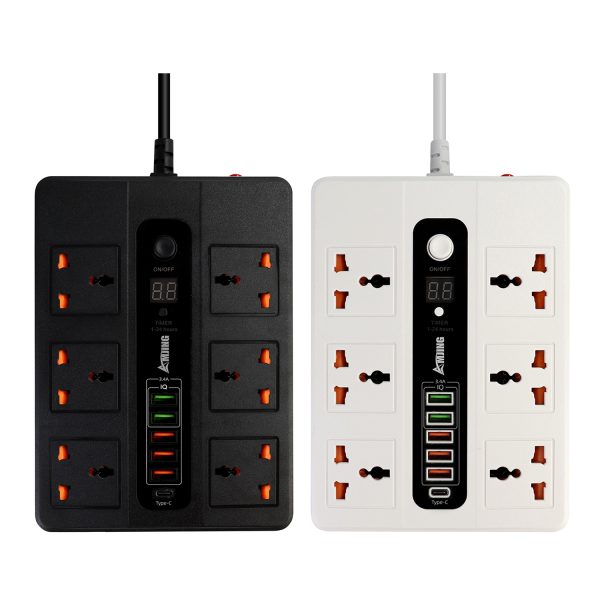 Ultra High Speed Socket Bkl-11 | 5 Sockets | Usb 1 | Bd 2 Meter | 3000 Watts Power Socket